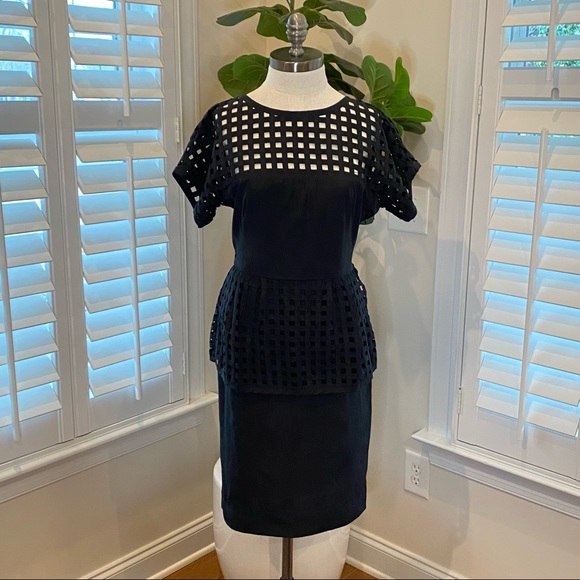 Lela Rose black peplum dress size 8 - Picture 2 of 16